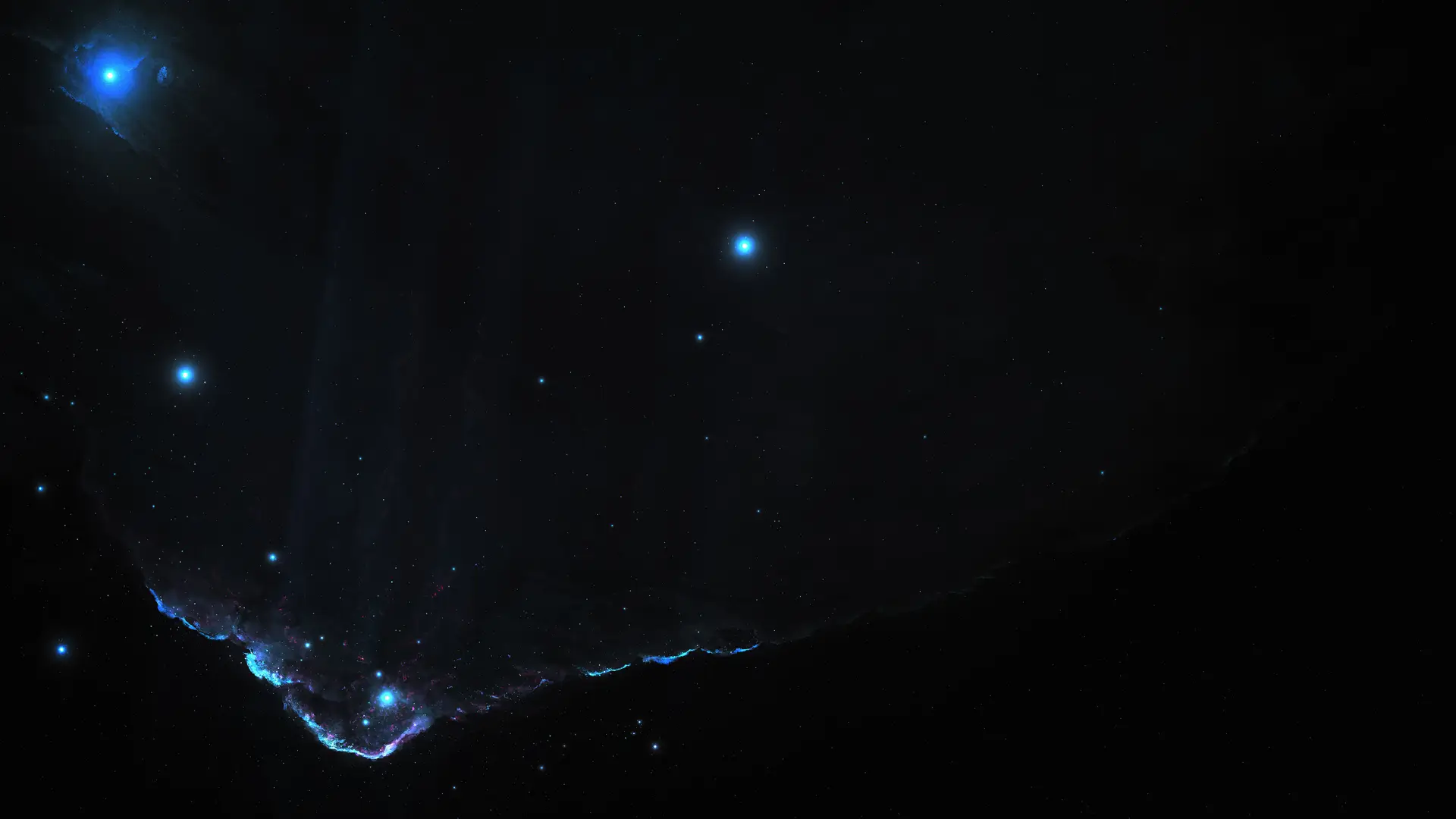 Deep Blue Nebula 8K Desktop Wallpaper