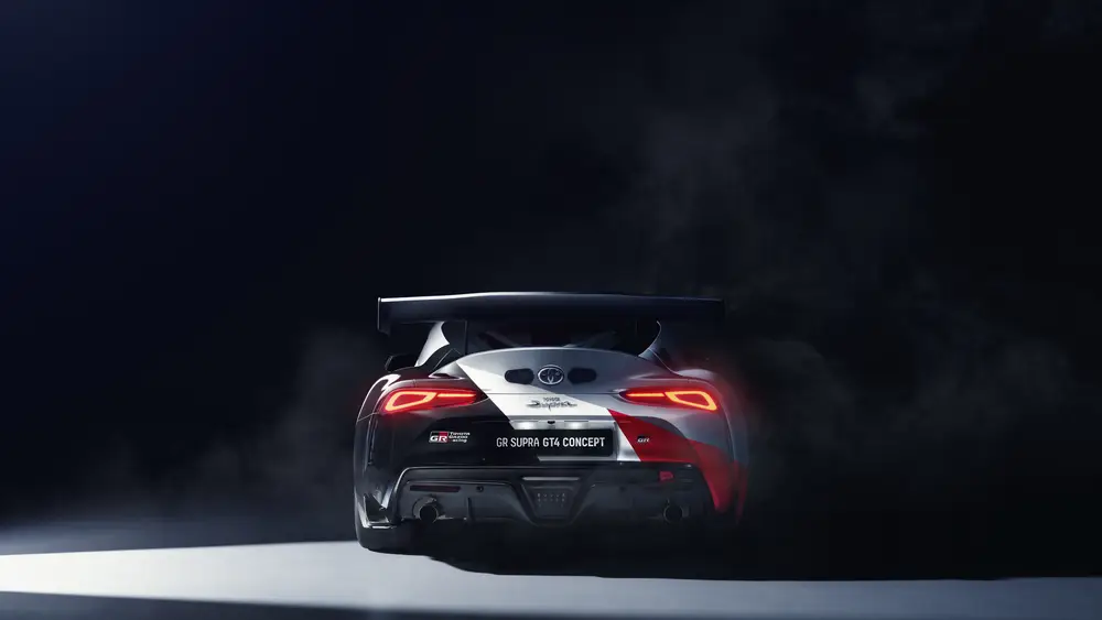 GR Supra Concept Racing Car Dark Minimalist Wallpaper