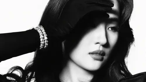 2500x1406 Desktop Wallpaper - 刘亦菲黑白特写 手遮眼眸钻石手链电脑壁纸