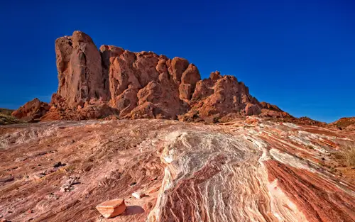 5120x3200 Desktop 自然风景 Wallpaper - 火焰谷红岩波纹景观 4K 电脑壁纸