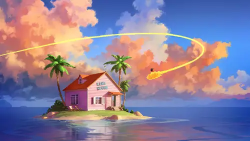 7279x4096 Desktop Wallpaper - 龟仙屋云彩黄斗云4K电脑壁纸