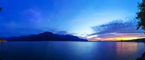 3840x1600 Ultrawide Wallpaper - 湖泊日落晚霞超宽屏壁纸