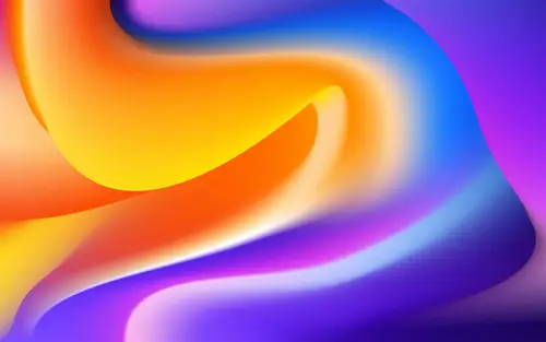 5120x3200 Desktop 视觉艺术 Wallpaper - 紫金渐变抽象流体曲面 4K 电脑壁纸