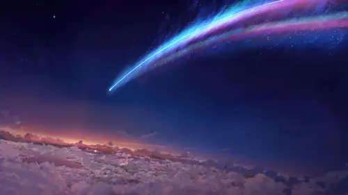 7281x4096 Desktop Wallpaper - Kimi no Na wa Anime Starry Sky Comets 4K Desktop Wallpaper