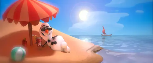 3840x1600 Ultrawide Wallpaper - 奥拉夫海滩度假超宽屏壁纸