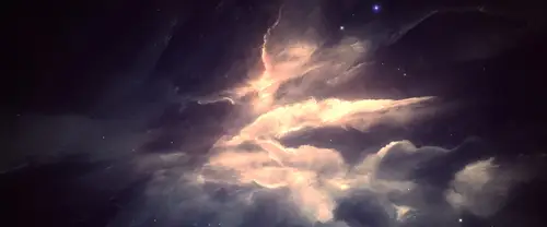 3840x1600 Ultrawide Wallpaper - 深空星云微光超宽屏壁纸