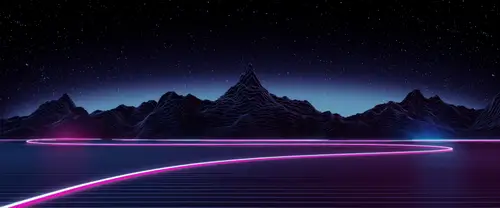 3840x1600 Ultrawide Wallpaper - 赛博朋克山脉星空超宽屏壁纸