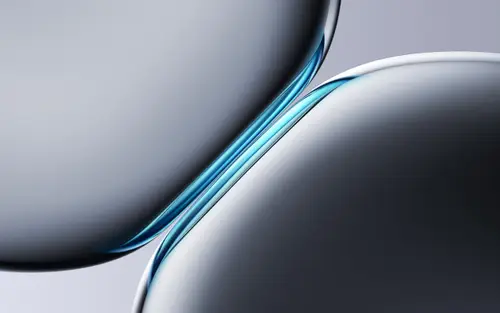 5120x3200 Desktop 视觉艺术 Wallpaper - 蓝灰色透明气泡渐变 4K 电脑壁纸