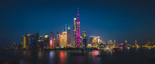3840x1600 Ultrawide Wallpaper - 上海陆家嘴夜景超宽屏壁纸