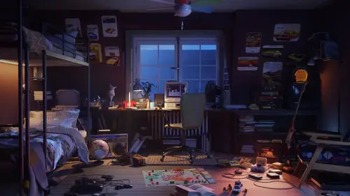 3840x2160 Desktop Wallpaper - 复古卧室电脑桌4K电脑壁纸