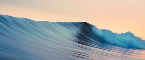 3840x1600 Ultrawide Wallpaper - 黄昏海浪微光超宽屏壁纸