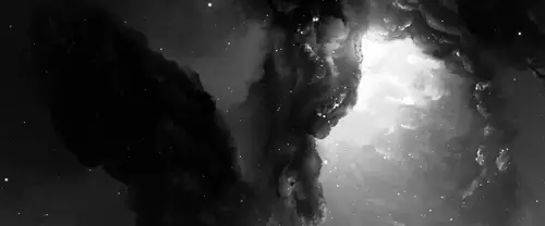 3840x1600 Ultrawide Wallpaper - 黑白星云宇宙超宽屏壁纸