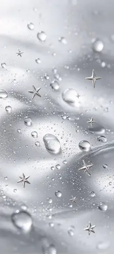 1440x3200 Mobile Wallpaper - 银色水滴星光手机壁纸