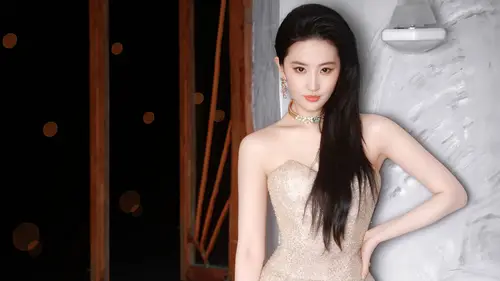 1920x1080 Desktop Wallpaper - 刘亦菲香槟礼服红毯写真电脑壁纸