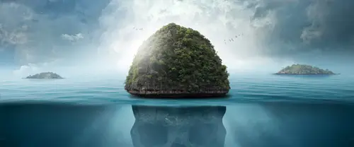 3840x1600 Ultrawide Wallpaper - 骷髅海岛与幽暗海洋超宽屏壁纸