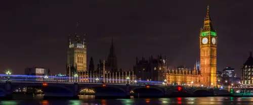 3840x1600 Ultrawide Wallpaper - 伦敦大本钟与威斯敏斯特宫夜景超宽屏壁纸