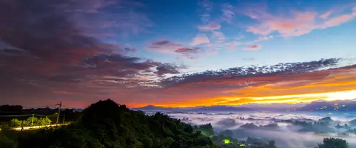 3840x1600 Ultrawide Wallpaper - 群山云海日落超宽屏壁纸