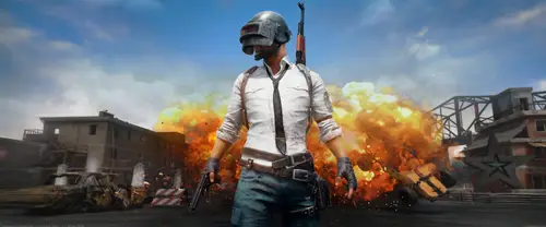 3840x1600 Ultrawide Wallpaper - PUBG 战士爆炸场景超宽屏游戏壁纸