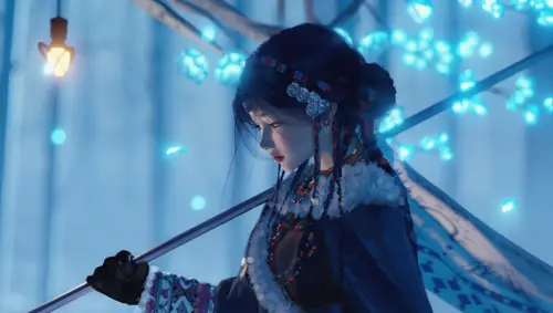8960x5078 Desktop Wallpaper - 古风少女提灯夜行8K电脑壁纸