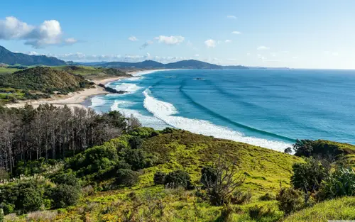 5120x3200 Desktop 自然风景 Wallpaper - 太平洋海岸海湾全景4K电脑壁纸