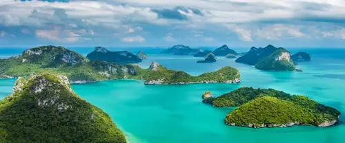 3840x1600 Ultrawide Wallpaper - 安通群岛碧海青山超宽屏壁纸