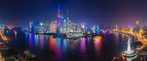 3840x1600 Ultrawide Wallpaper - 上海外滩夜景全景超宽屏壁纸
