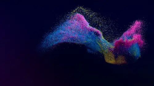 7680x4320 Desktop 视觉艺术 Wallpaper - 暗色背景多彩粒子流光 8K 电脑壁纸