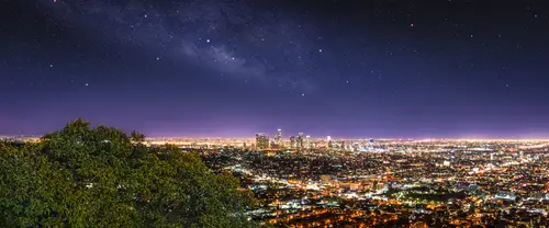 3840x1600 Ultrawide Wallpaper - 城市夜景星空超宽屏壁纸