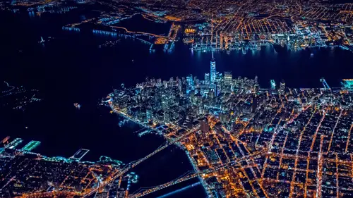 5952x3348 Desktop Wallpaper - 纽约下曼哈顿夜景4K电脑壁纸